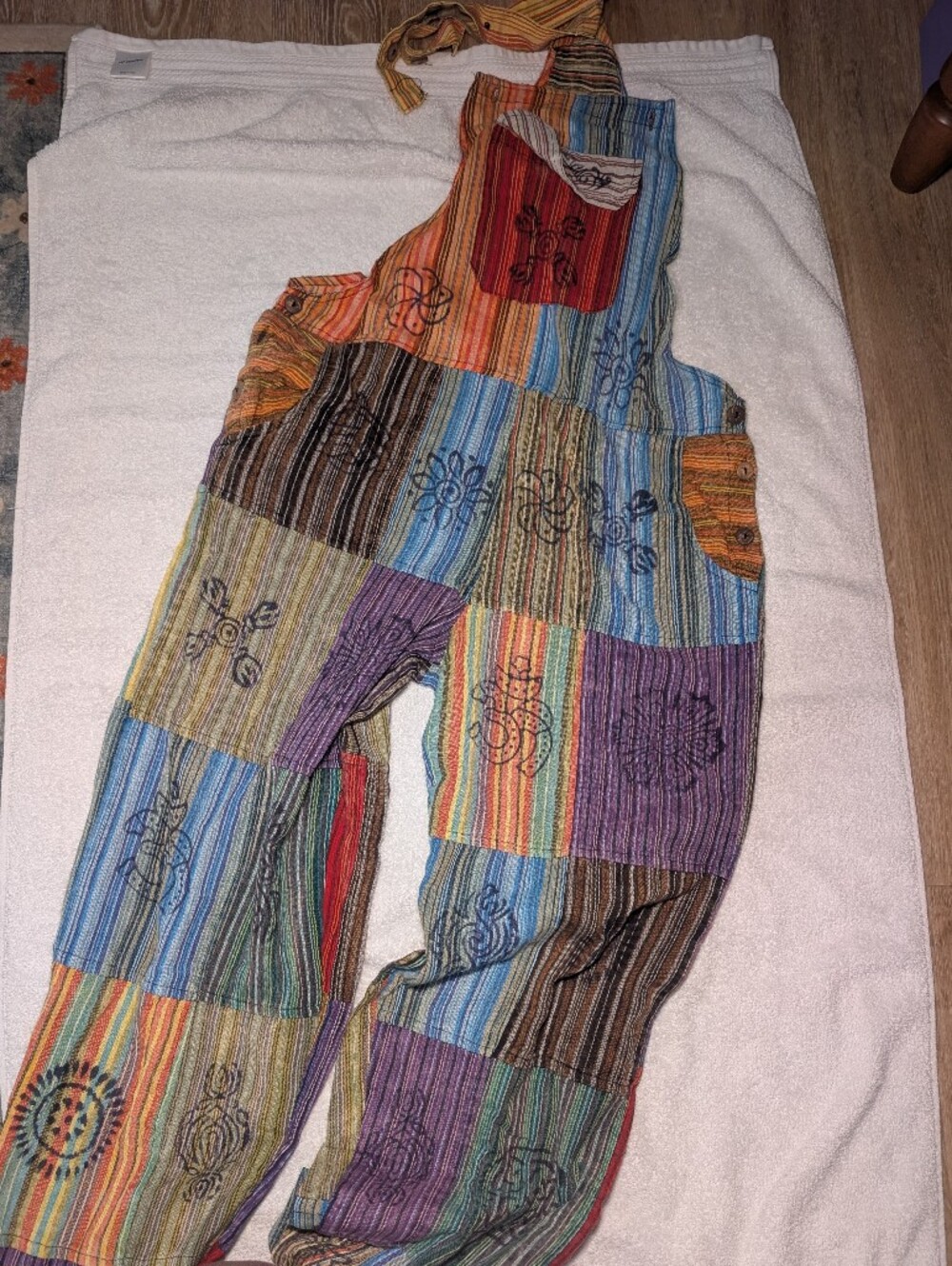 Indian Print Hippie Cotton Overalls